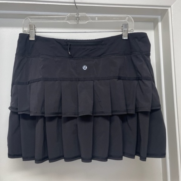 Lululemon Black Run Pace Setter Skirt Skort - Picture 4 of 7